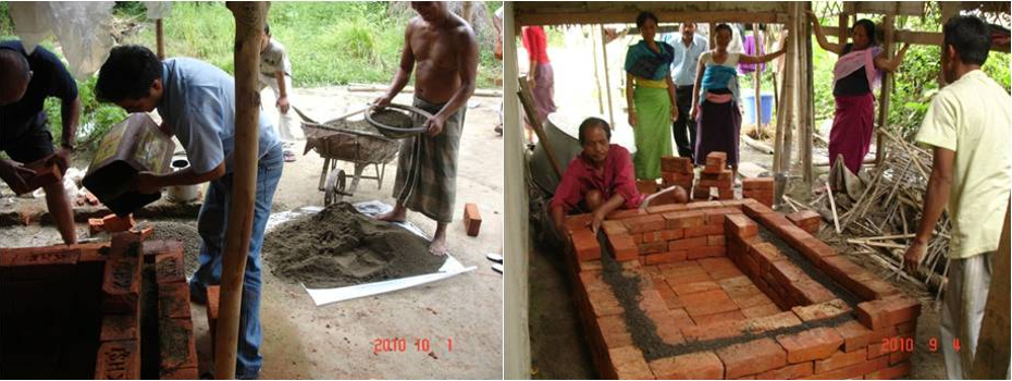 Construction of Zero Energy Cooling Chamber India Brick Earth Mud Water Evaporative Cold